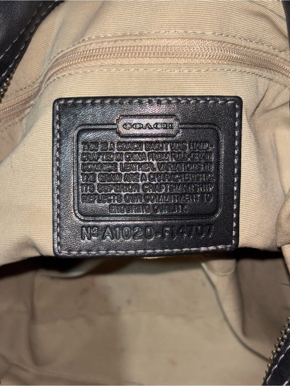 Coach Zoe Black Leather Hobo Shoulder Bag 2010 - Picture 7 of 7
